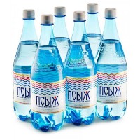 Вода Псыж лечебно-столовая 1 литр, газ, пэт/  Цена за 6 шт. 